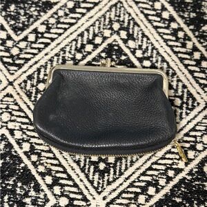 DKNY Black Leather Coin Purse